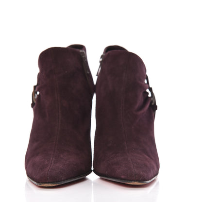Christian Louboutin Veau Velours 85 Ankle Boots 36 Prune 2 of 16