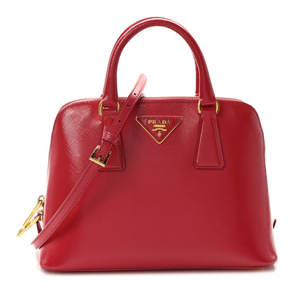 Prada Saffiano Lux Small Promenade Tote Cerise 1 of 11