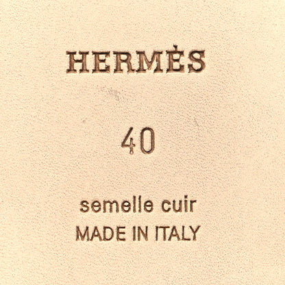 Hermes Box Calfskin Oran Sandals 40 White 8 of 8