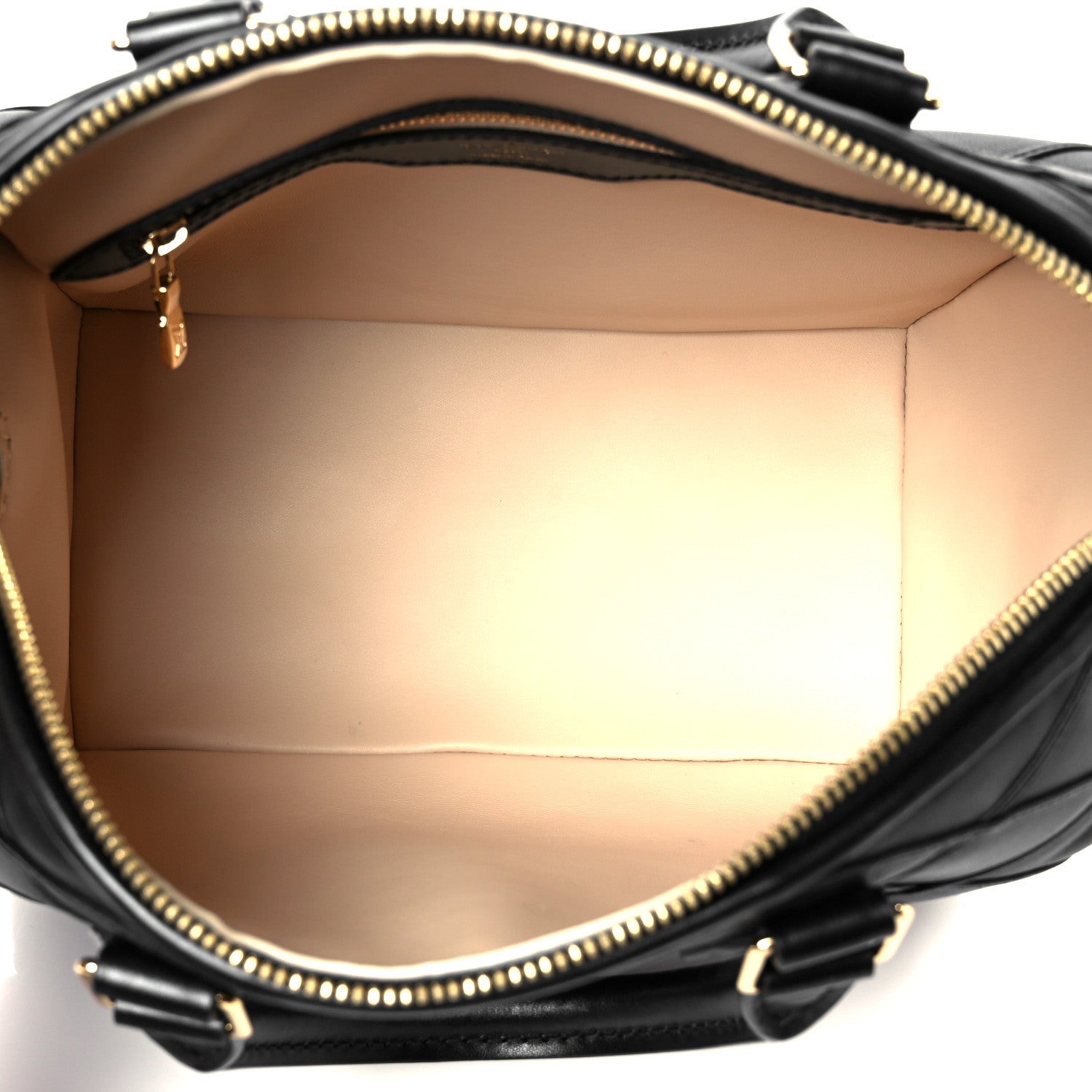 Louis Vuitton Lambskin Malletage Speedy Bandouliere 25 Black 5 of 11