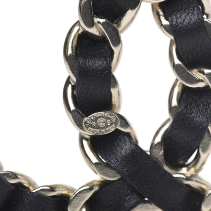 Chanel Lambskin Chain CC Brooch Black Gold 3 of 3