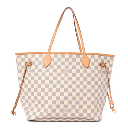 Louis Vuitton Damier Azur Neo Neverfull MM Rose Ballerine 1 of 10