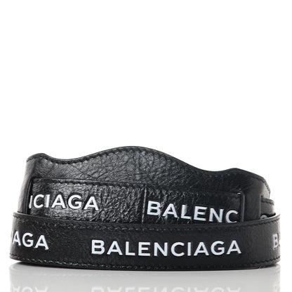Balenciaga Agneau Classic Hardware Logo Shoulder Strap Black 2 of 2
