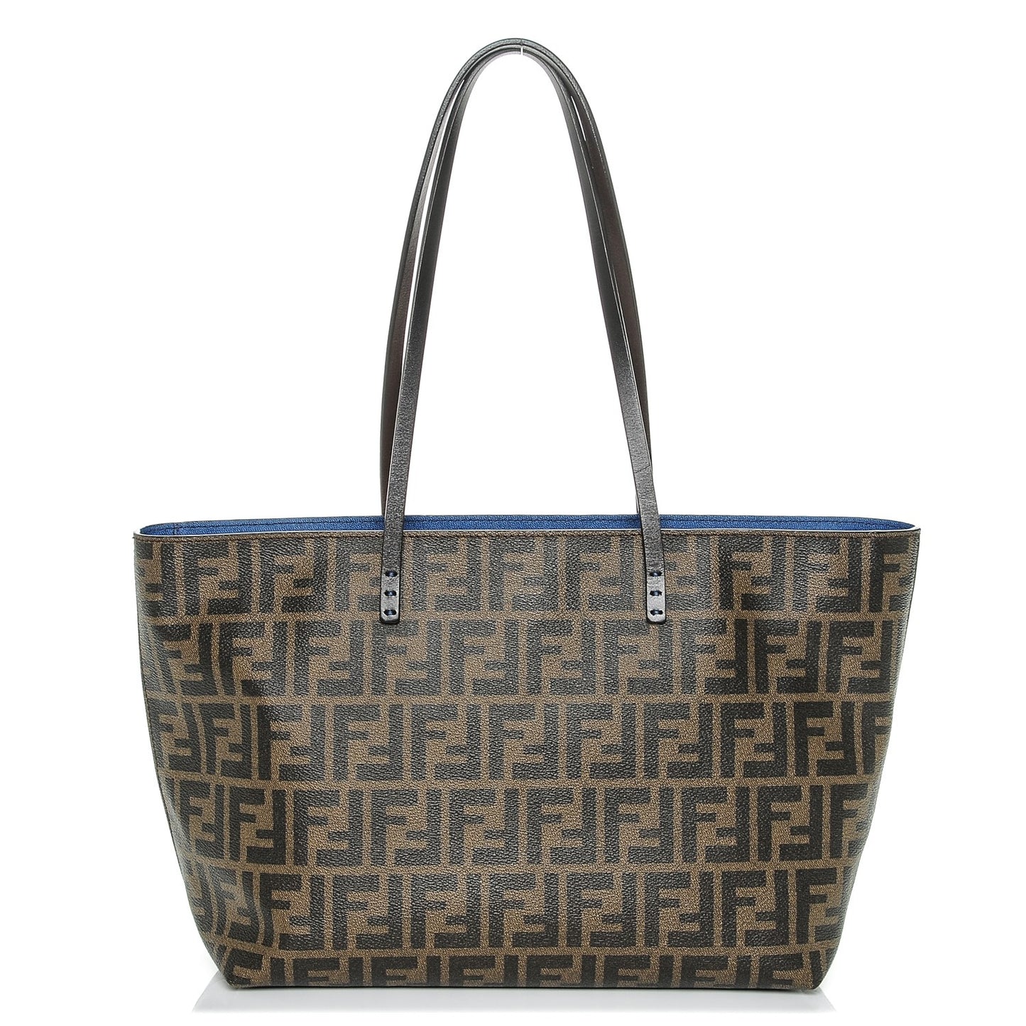 Zucca Spalmati Small Roll Tote Tobacco Blue