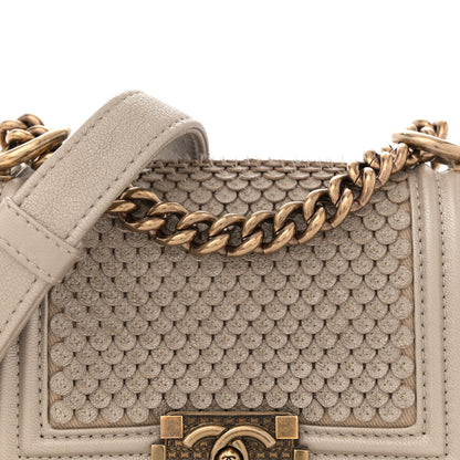 Chanel Metallic Lambskin Mini Scaled Boy Flap Gold 8 of 11