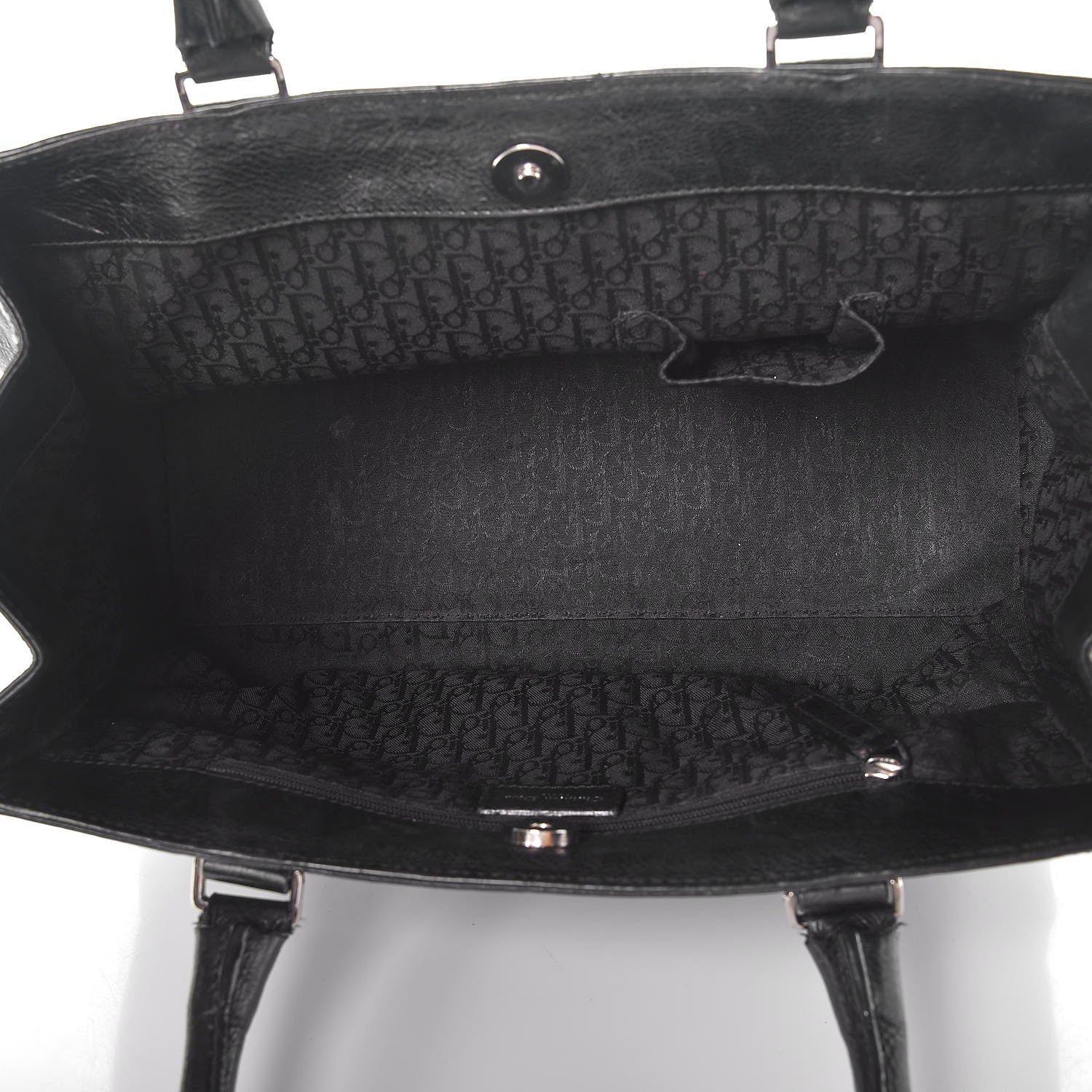 Christian Dior Calfskin CD Flight Tote Black 5 of 12