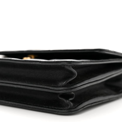 Chanel Lambskin Quilted Square Wallet On Chain WOC Black 12 of 16