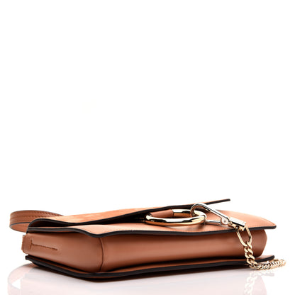 Chloe Suede Calfskin Small Faye Shoulder Bag Marrone 4 of 9
