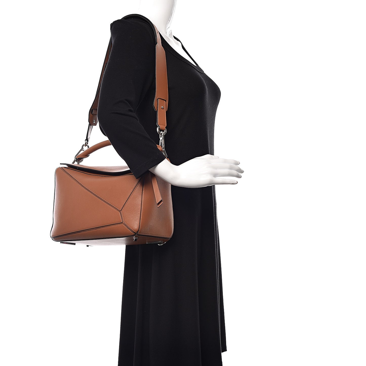 Calfskin Medium Puzzle Bag Tan