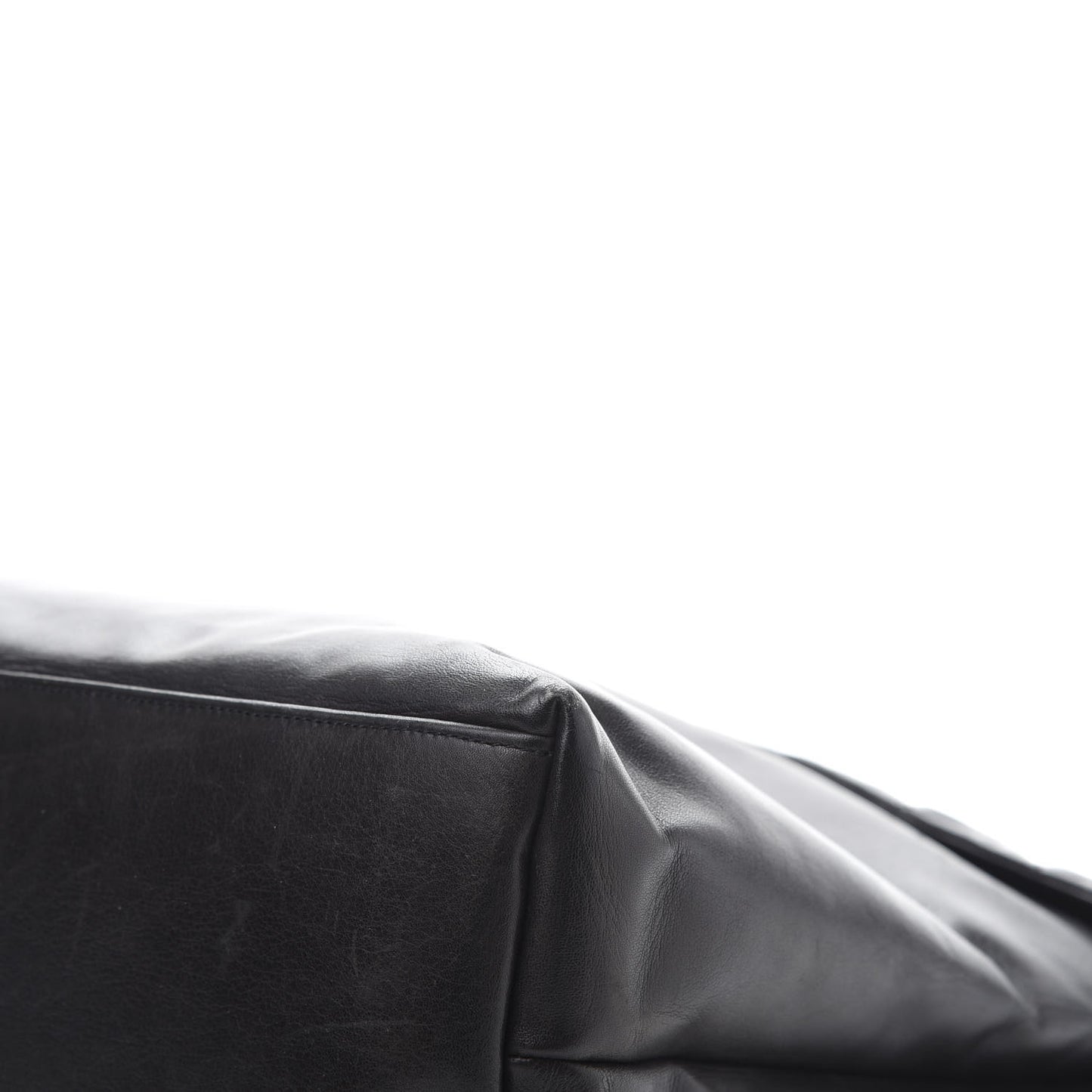 Calfskin Quilted Large Shoulder Bag Black