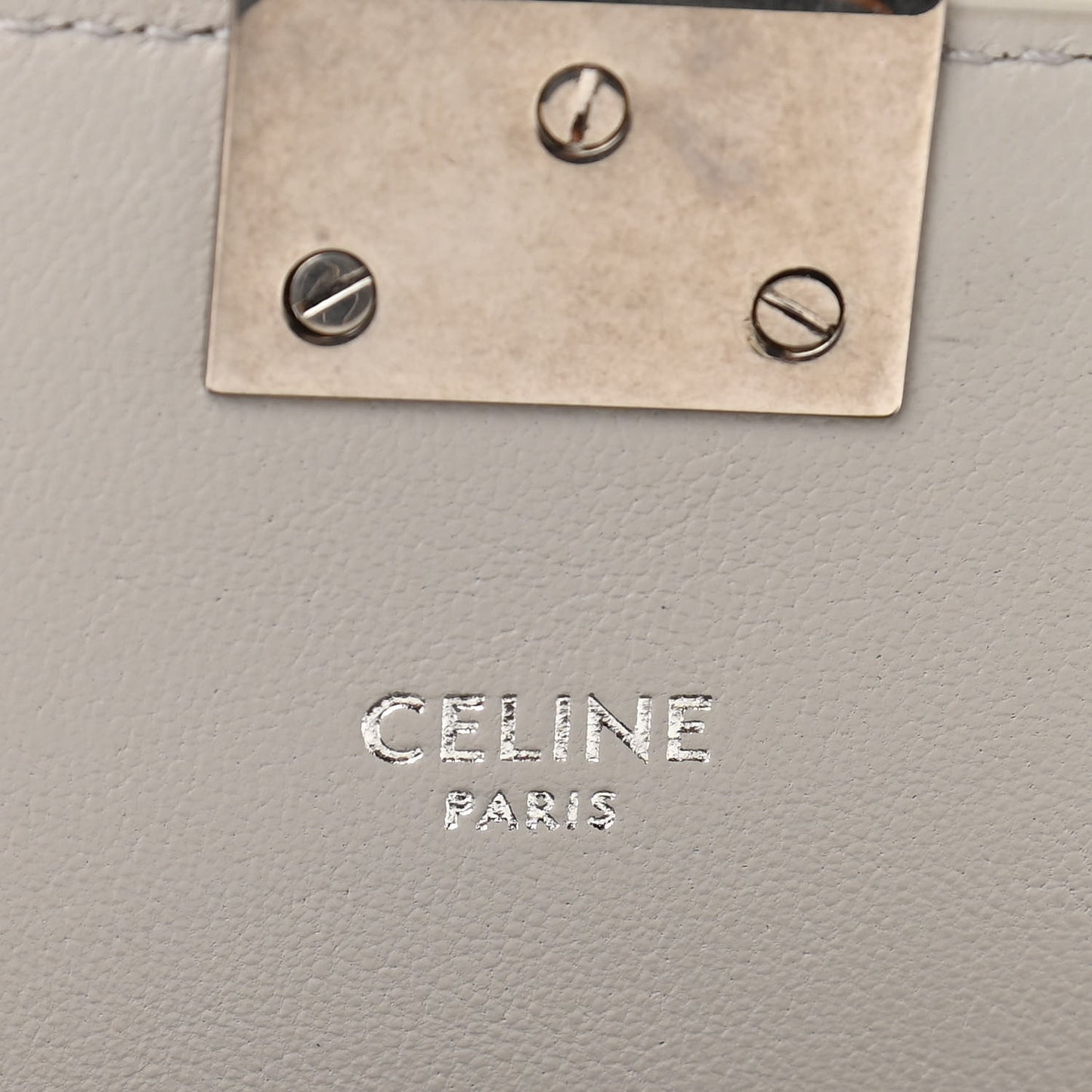 Shiny Calfskin Medium C Bag Pale Grey