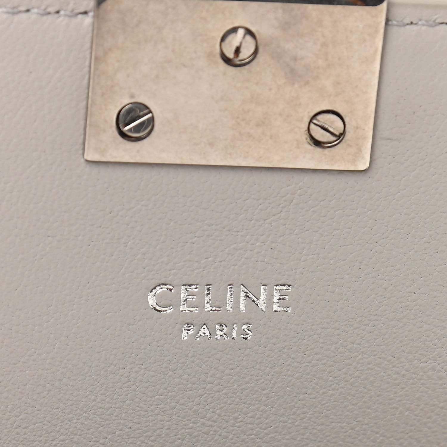 Celine Shiny Calfskin Medium C Bag Pale Grey 6 of 10