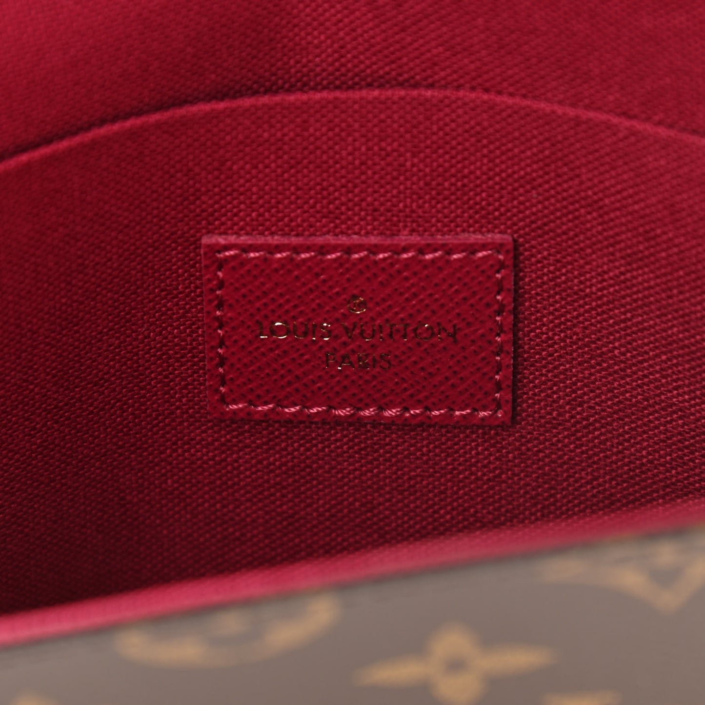 Monogram Pochette Felicie Chain Wallet Fuchsia