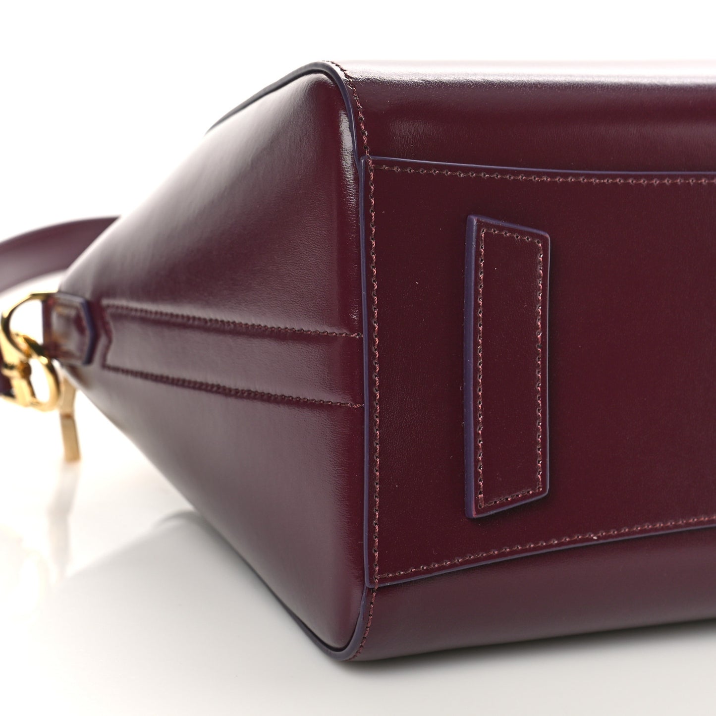 Shiny Lord Calfskin Small Antigona Medium Oxblood Red