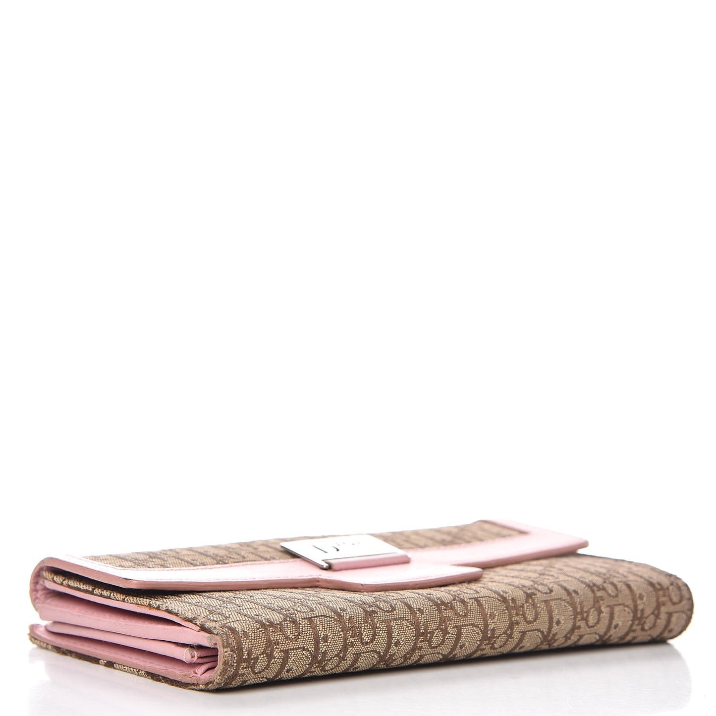 Monogram Long Flap Wallet Pink