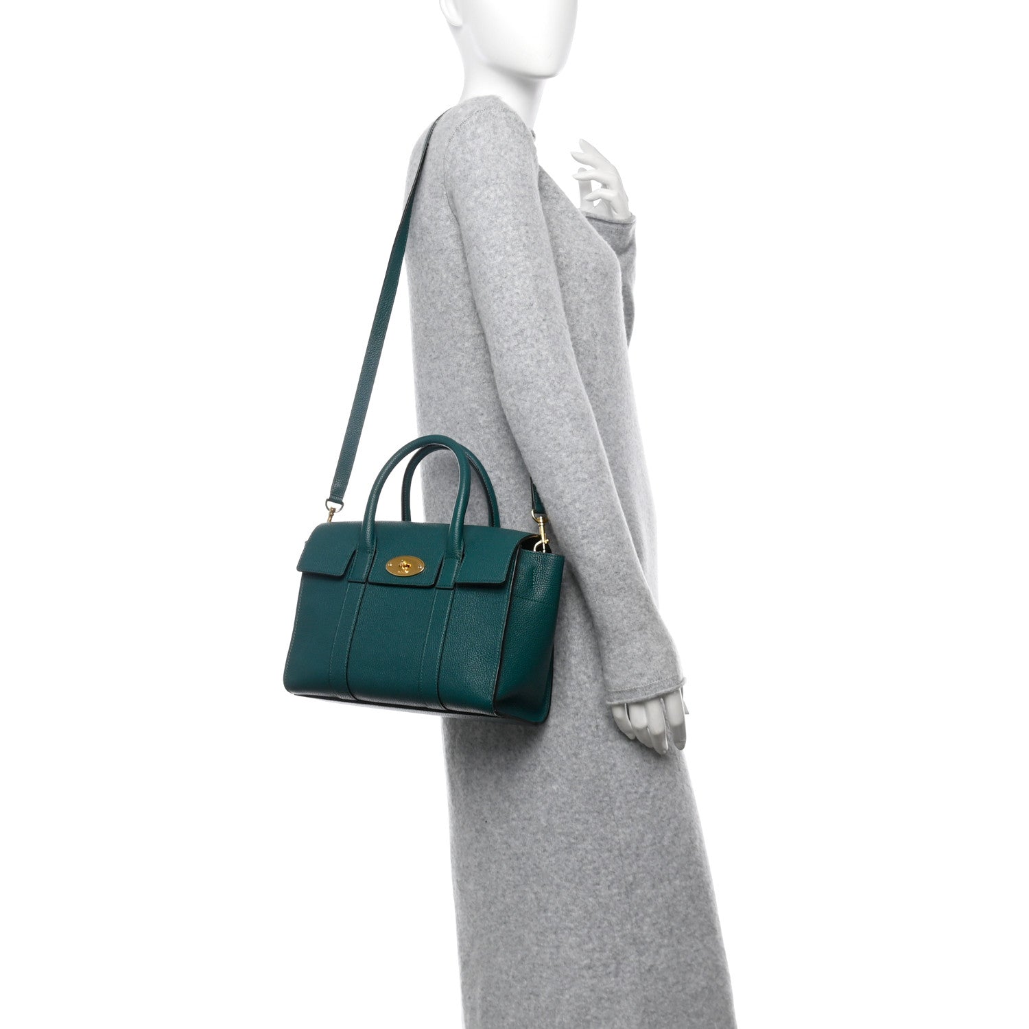 Mulberry Classic Grain Small New Bayswater Ocean Green 2 of 10