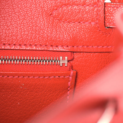 Hermes Chevre Mysore Birkin 25 Rouge Vif 20 of 42