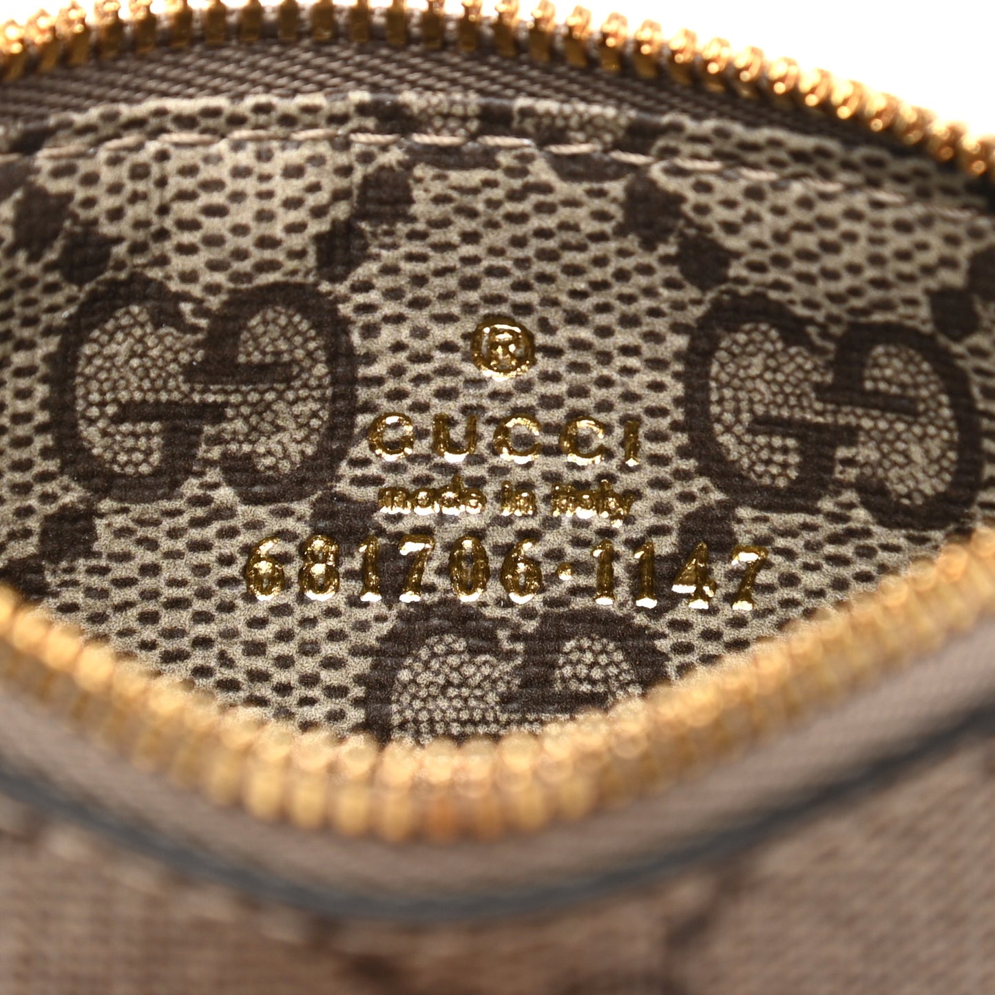 X BALENCIAGA GG Supreme Monogram Logo Card Case With Strap Beige Ebony