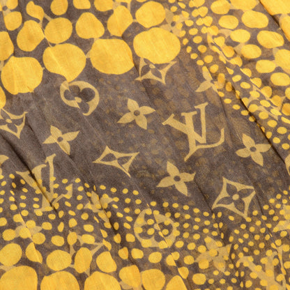 Louis Vuitton Cotton Monogram Kusama Infinity Dots Pareo Scarf Yellow 1 of 4