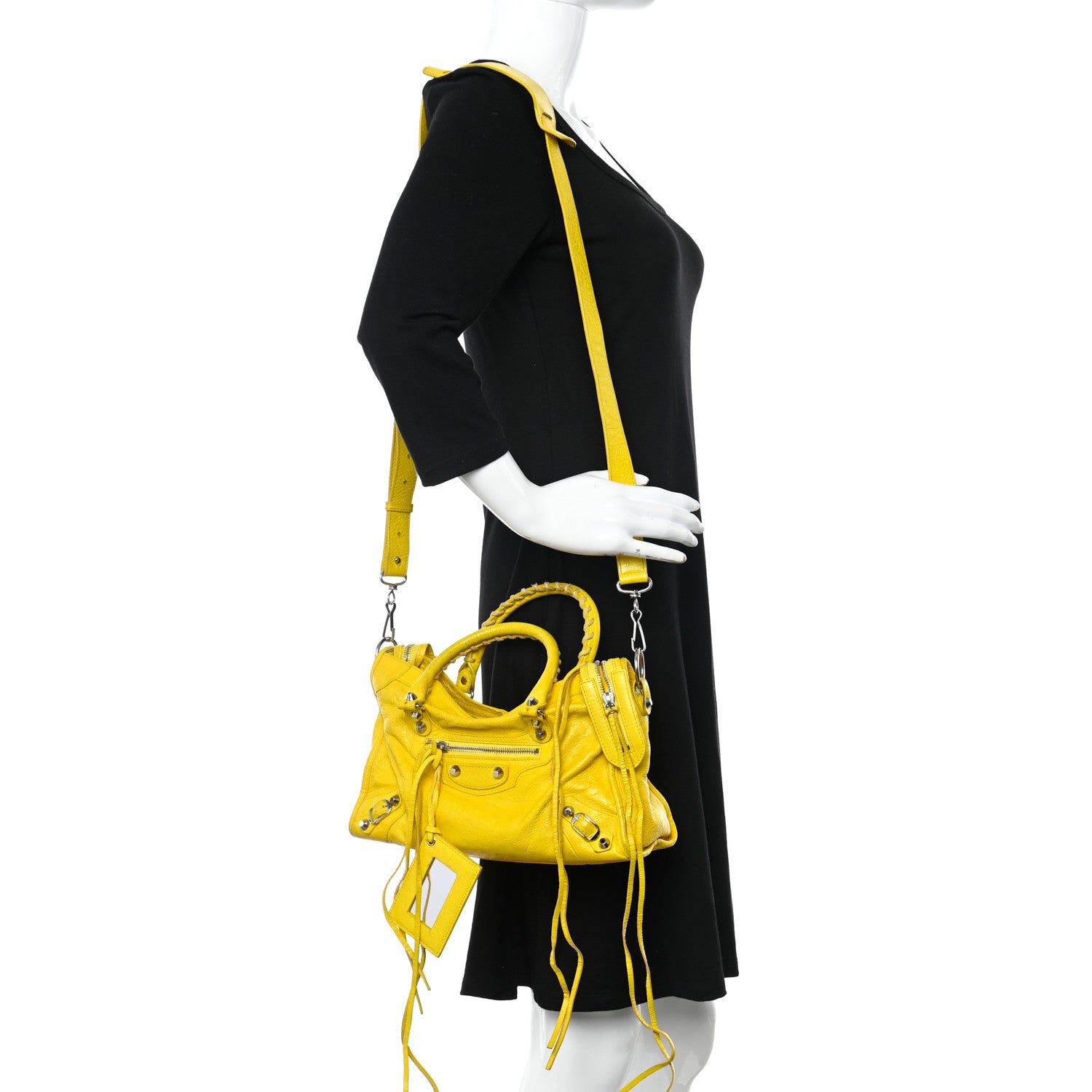 Balenciaga Agneau Classic Silver Hardware City S Jaune Soleil 2 of 31