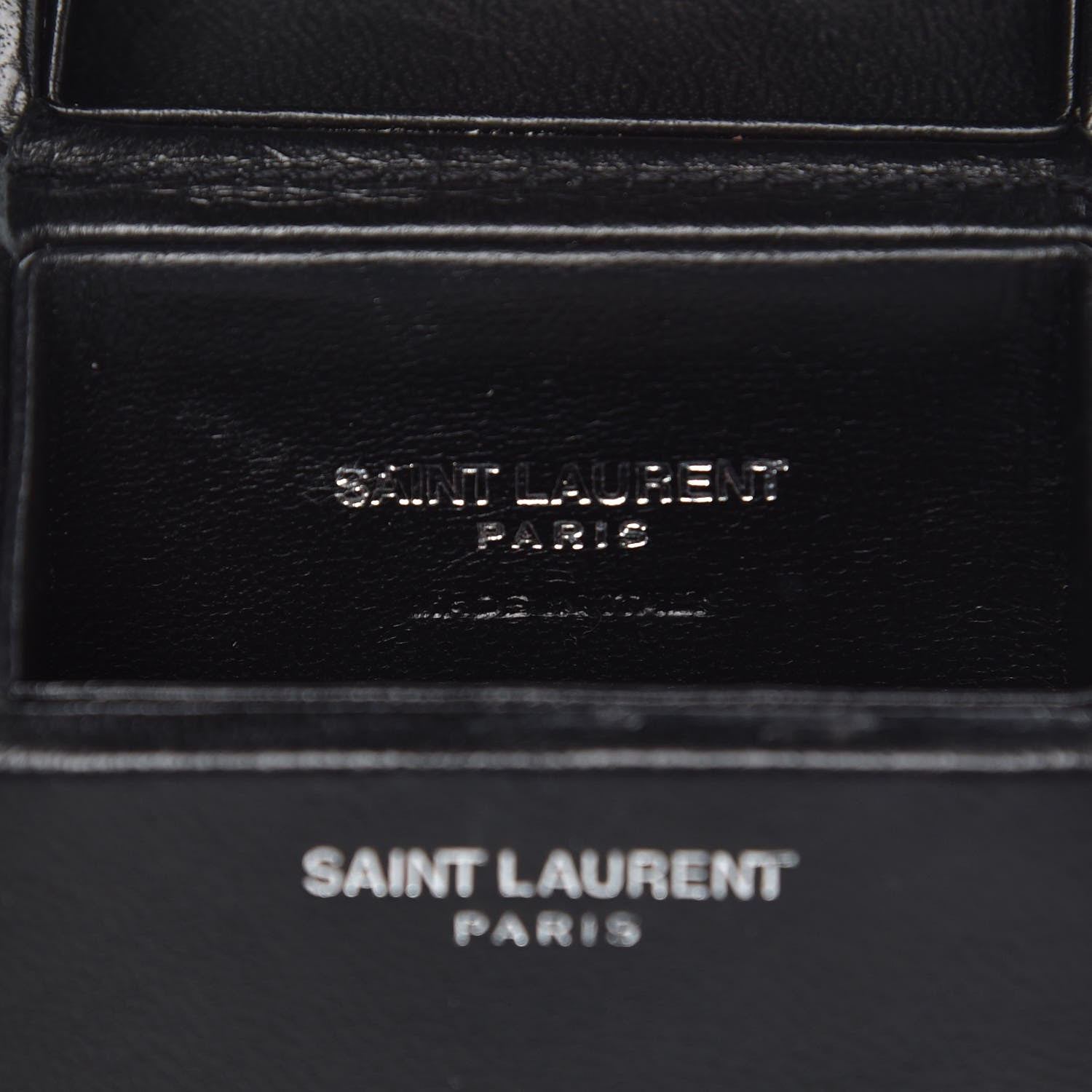 Saint Laurent Lambskin Smoking Box Crossbody Black 5 of 6