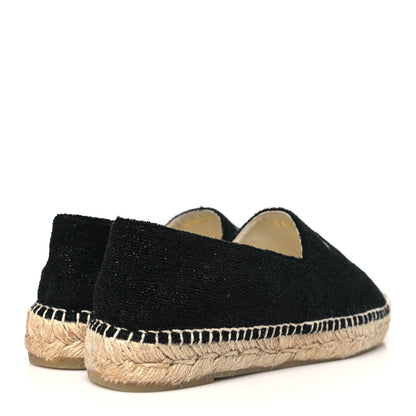 Chanel Fabric Patent Calfskin CC Espadrilles 40 Black 5 of 10