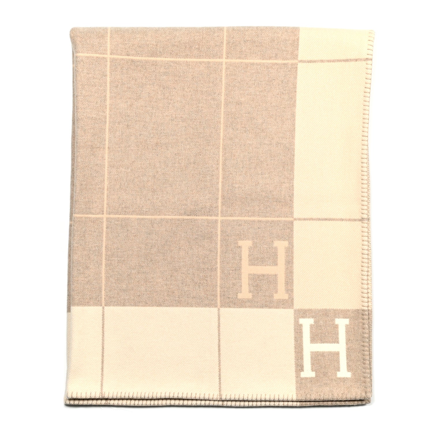 Hermes Wool Cashmere Avalon III Blanket Coco Camomille 1 of 3
