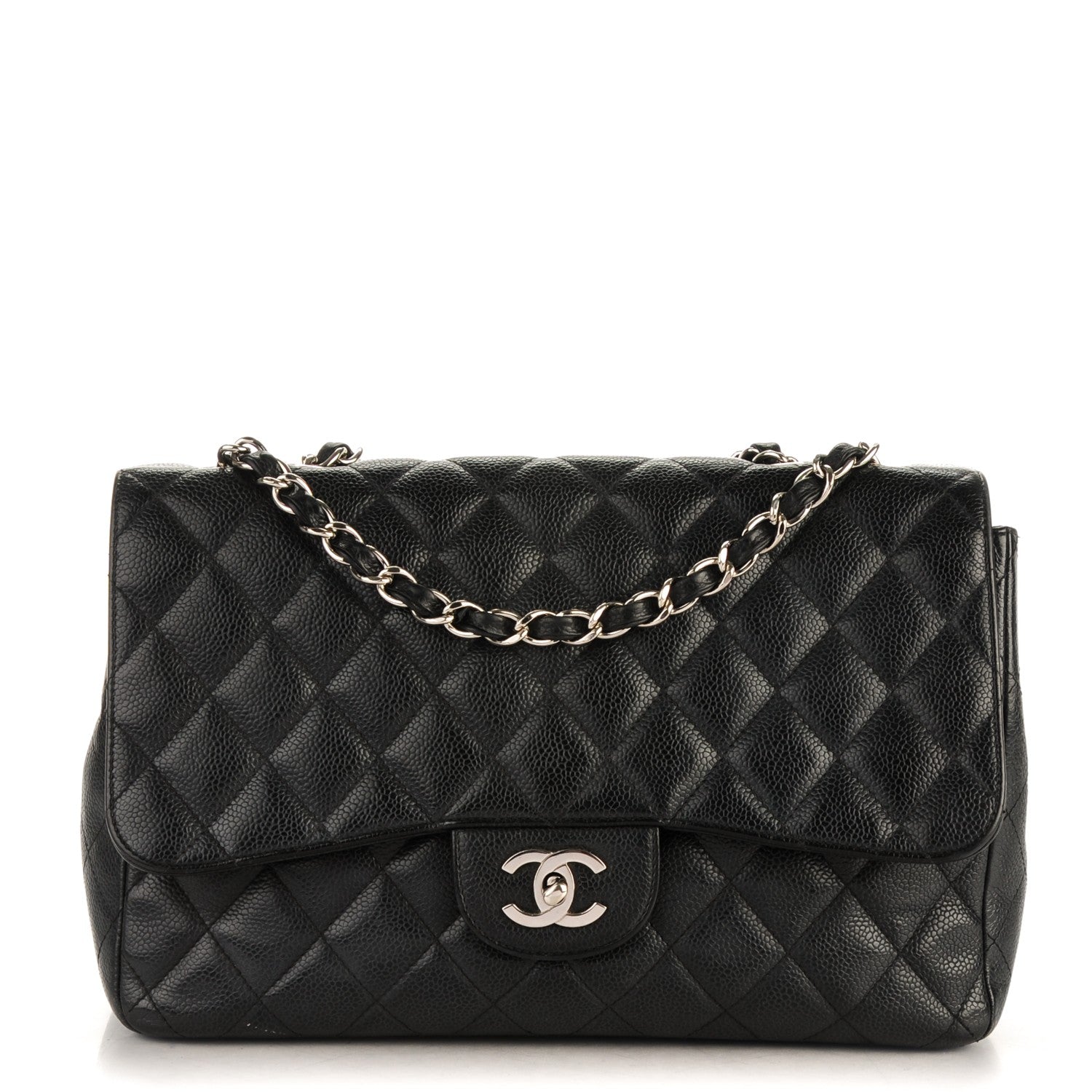Chanel Caviar Quilted Jumbo Single Flap Black 1 of 13