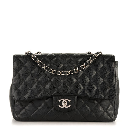 Chanel Caviar Quilted Jumbo Single Flap Black 1 of 13