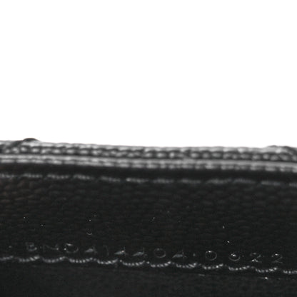 Saint Laurent Grain De Poudre Matelasse Chevron Small Monogram Envelope Wallet Black 7 of 9