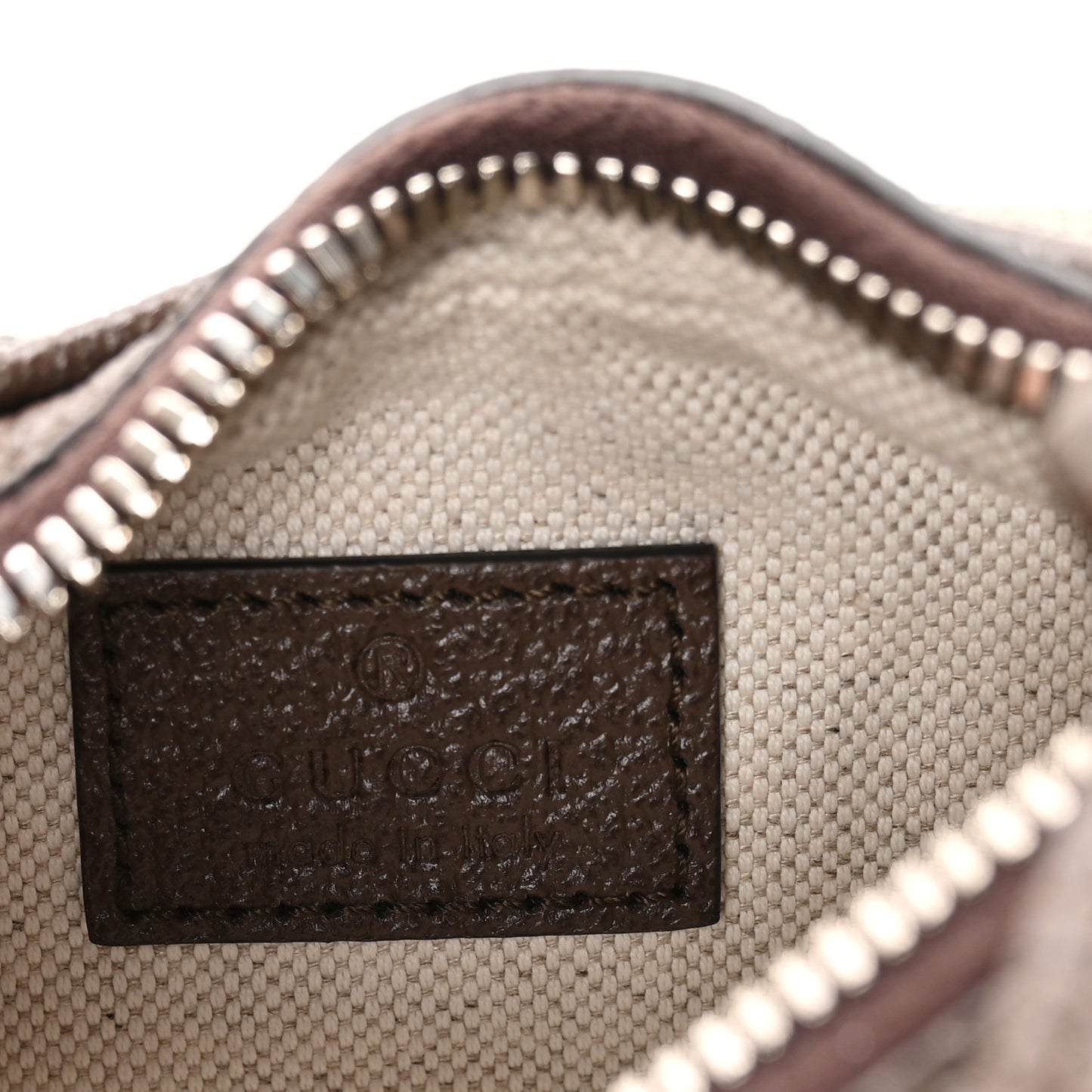 GG Supreme Monogram Textured Dollar Calfskin Web Mini Attache Bag Beige Ebony New Acero