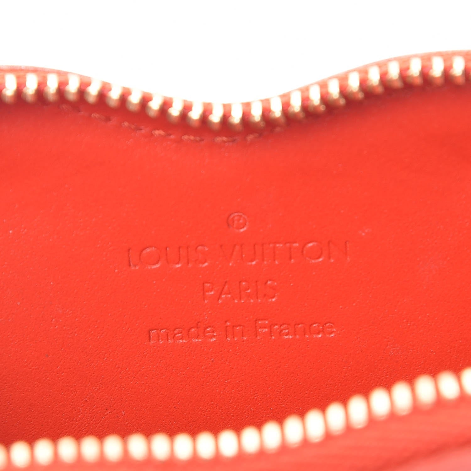 Louis Vuitton Vernis Heart Coin Purse Orange Sunset 7 of 9