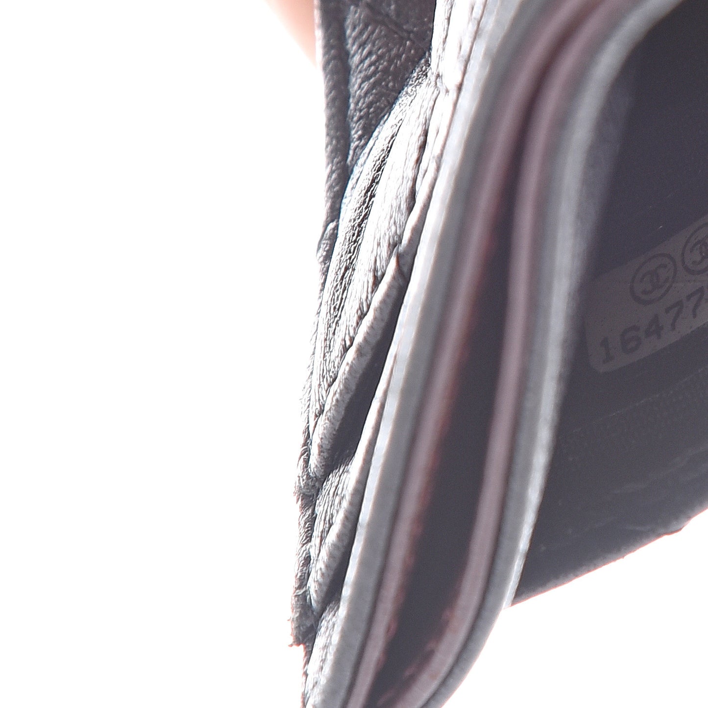 Lambskin Quilted Card Holder Black
