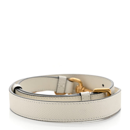 Christian Dior Grained Calfskin Saddle Adjustable Shoulder Strap White 2 of 3