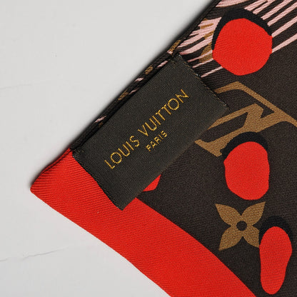 Louis Vuitton Silk Monogram Jungle Dots Bandeau Sugar Pink Poppy 4 of 6