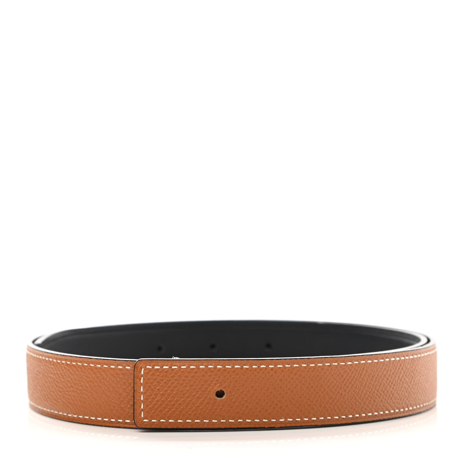 Hermes Swift Epsom 24mm Belt Strap 75 Black Gold 3 of 10