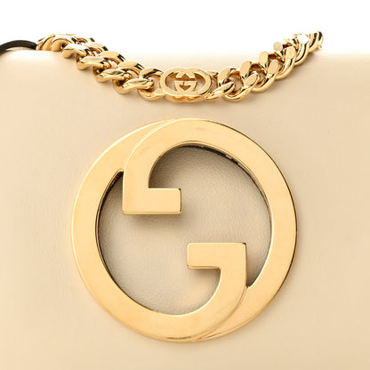 Gucci Roxy Calfskin Blondie Chain Shoulder Flap Bag Mystic White 8 of 13