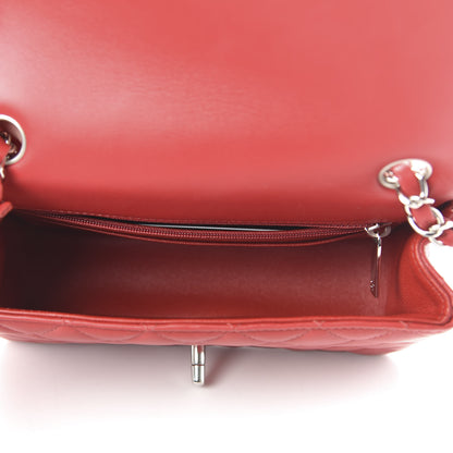 Chanel Lambskin Quilted Mini Rectangular Flap Red 5 of 11