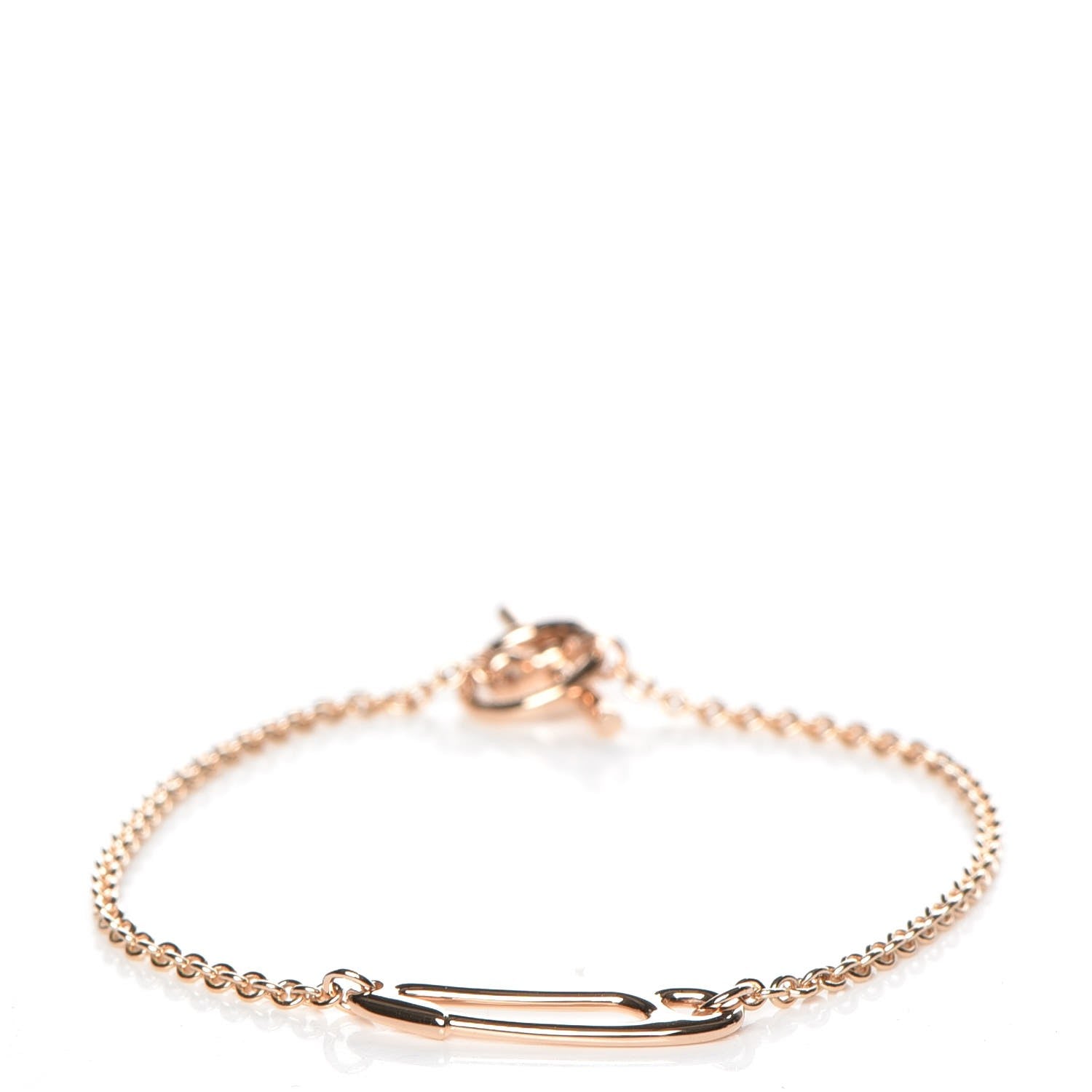 Hermes 18K Rose Gold Mini Chaine d'Ancre Punk Bracelet SH 1 of 7