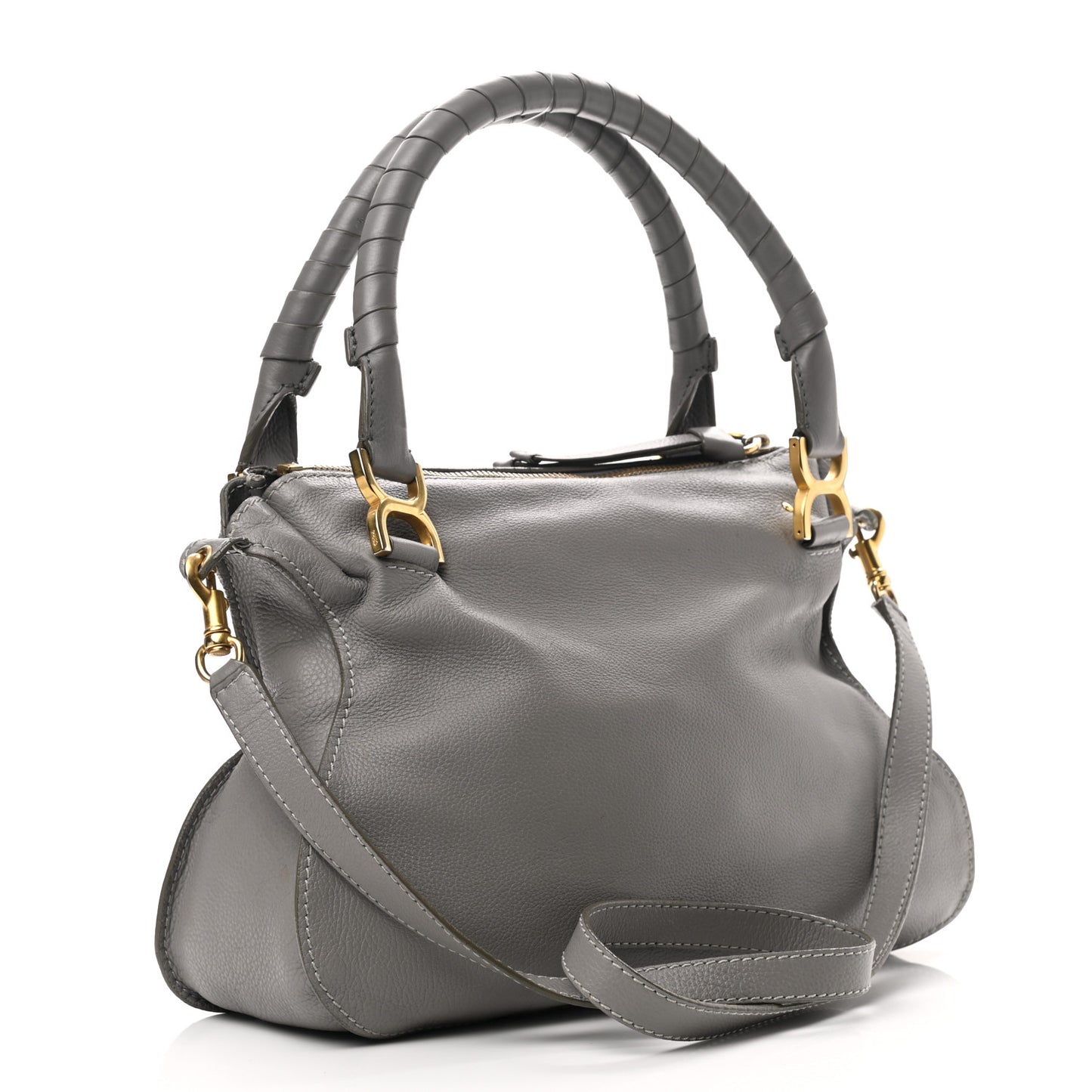 Calfskin Medium Marcie Satchel Cashmere Grey