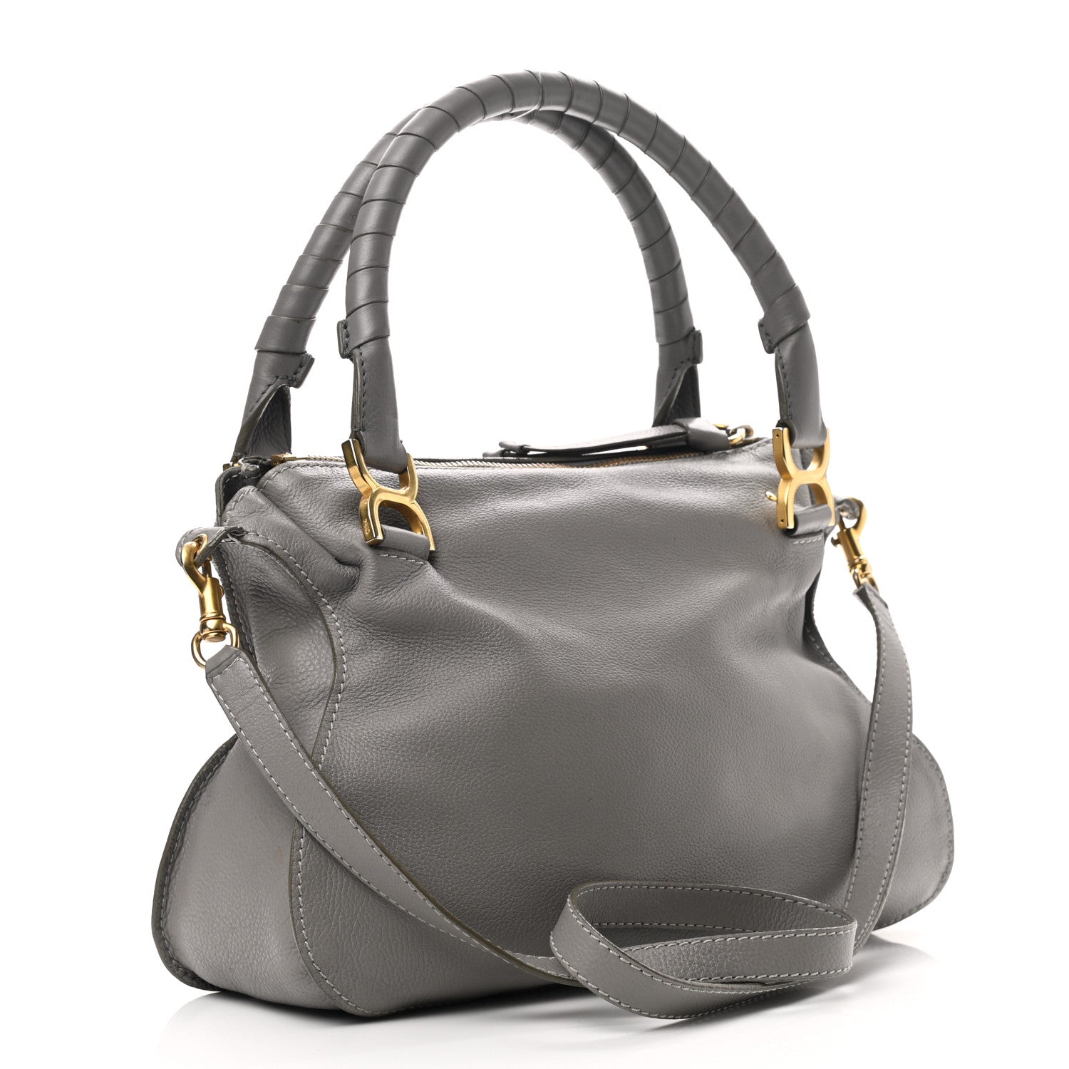 Chloe Calfskin Medium Marcie Satchel Cashmere Grey 3 of 15