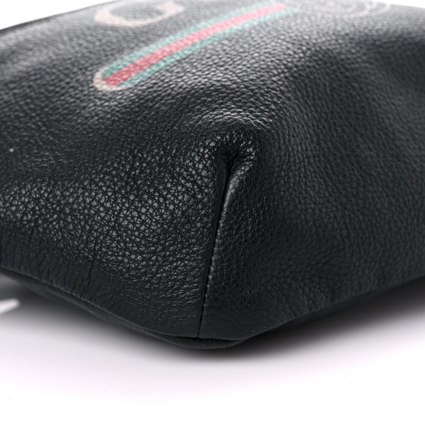 Grained Calfskin Logo Belt Bag Black