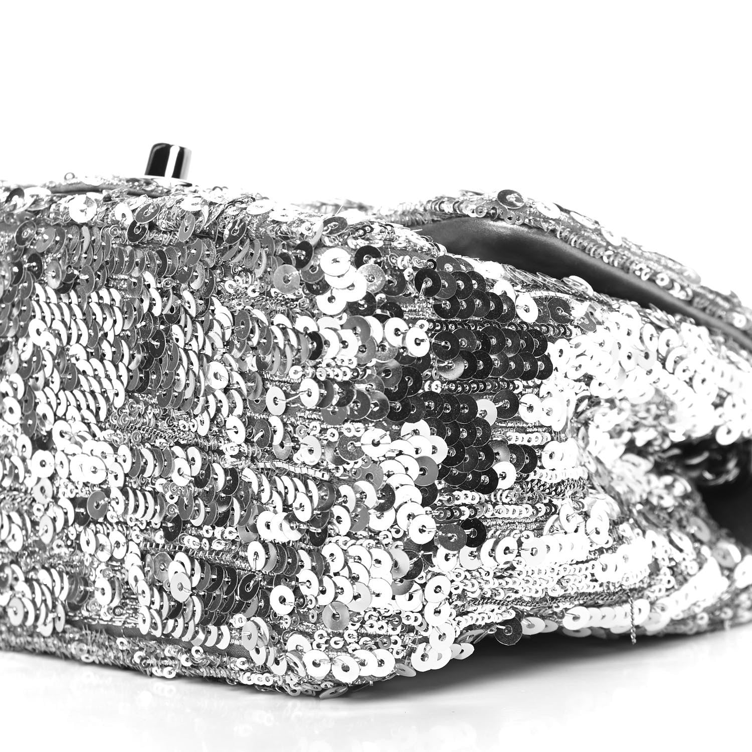 Chanel Sequin Mini Square Flap Grey 9 of 9