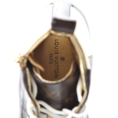 Louis Vuitton Patent Monogram Stellar Sneaker Boots 36 Gold 7 of 8