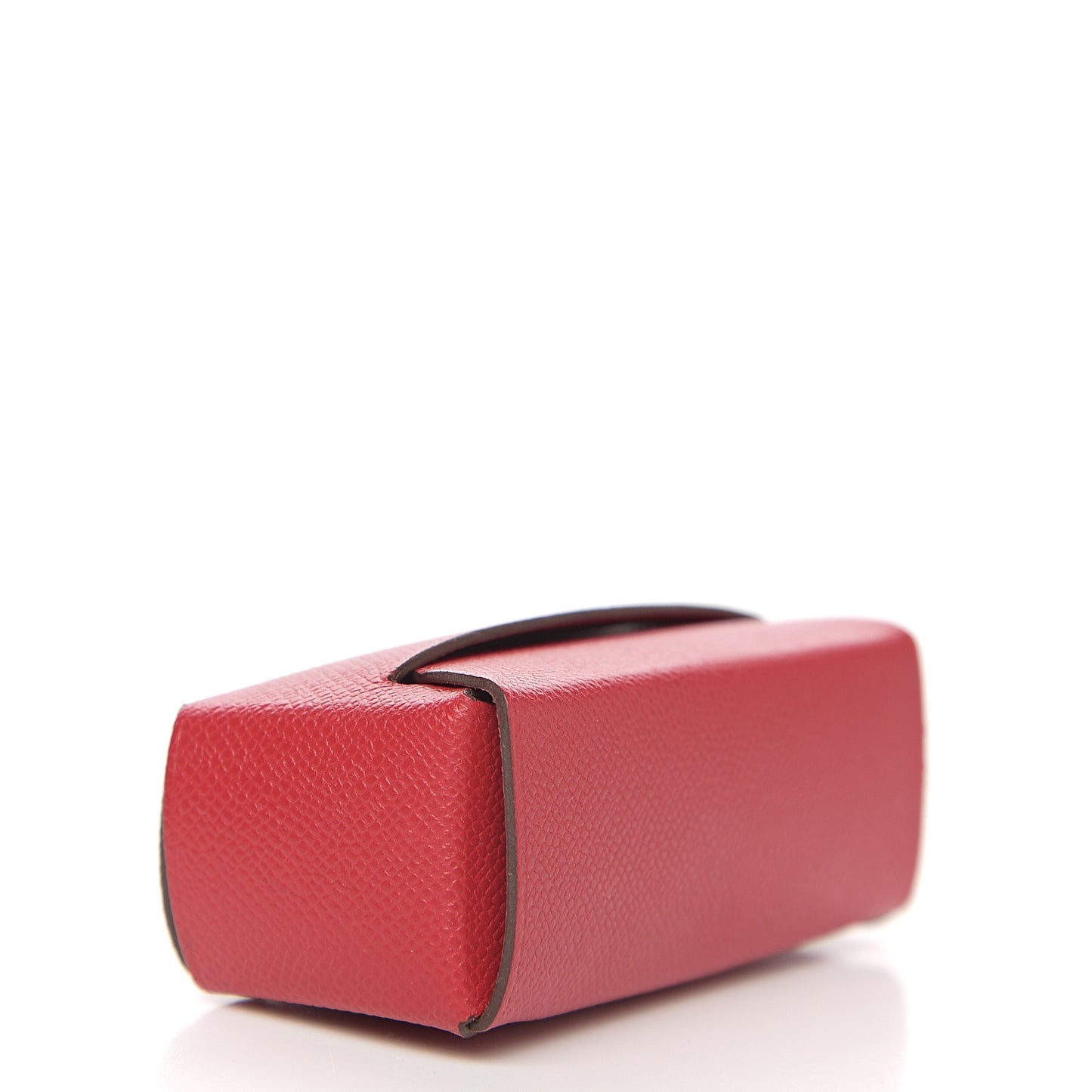 Grained Madame Calfskin Lipstick Case with Mirror Rouge Piment