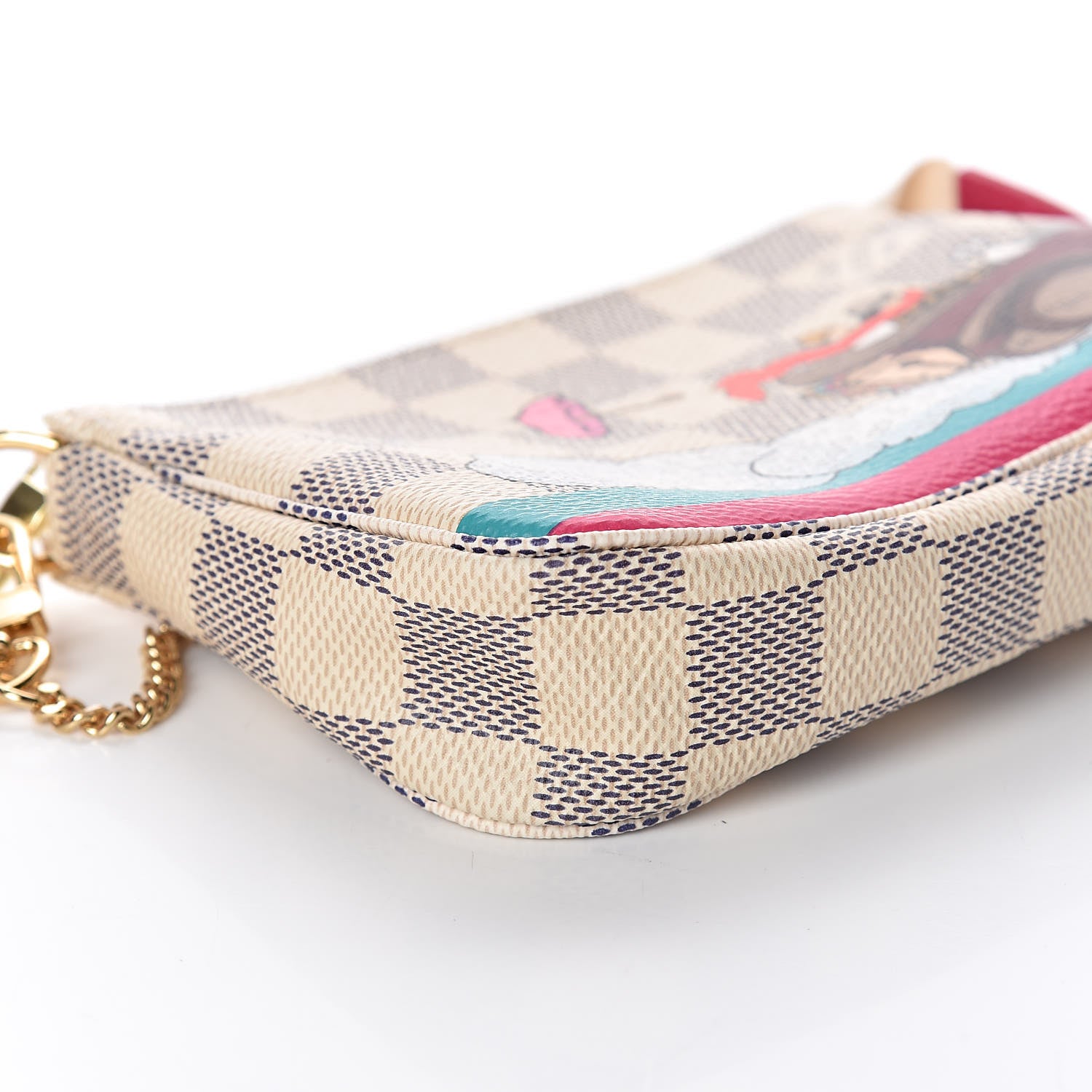 Louis Vuitton Damier Azur 2015 Christmas Animation Mini Pochette Accessories 8 of 10