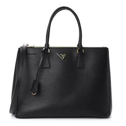 Prada Saffiano Medium Galleria Double Zip Tote Black 1 of 12