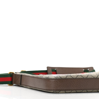Gucci Soft GG Supreme Monogram Courrier Web Medium Flat Messenger Bag Beige New Acero Multicolor 9 of 10