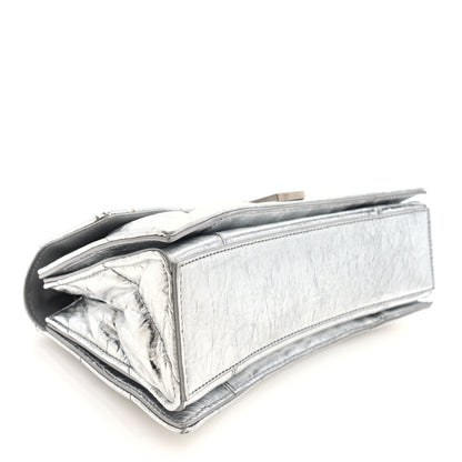 Balenciaga Crushed Calfskin Quilted Small Crush Chain Bag Silver 4 of 9