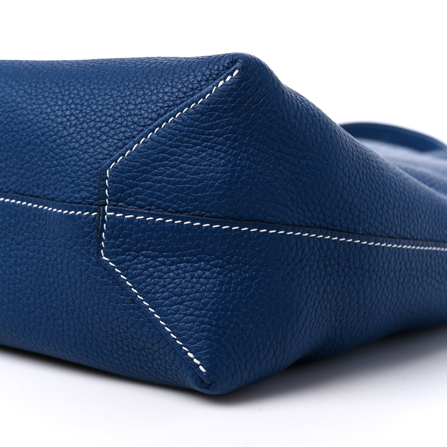 Taurillon Clemence Double Sens 36 Reversible Tote Deep Bleu Vert Bosphere